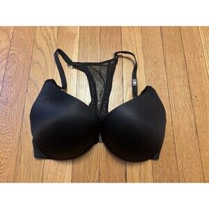 NWT Victoria’s Secret So Obsessed Push Up Bra Black Racerback Front Clasp 32DD